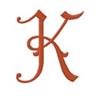 Gothic Monogram Letter K, larger