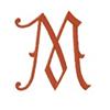 Gothic Monogram Letter M, larger
