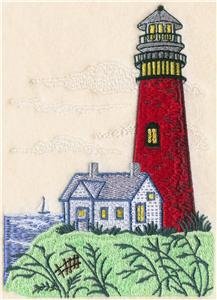 Traditional Lighthouse Scene