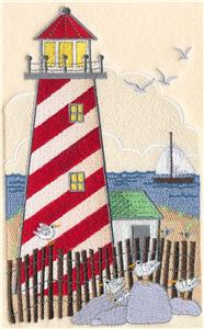 Beachy Lighthouse Scene, larger