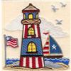 Patriotic Lighthouse Scene