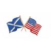 Crossed Scottish/American Flags