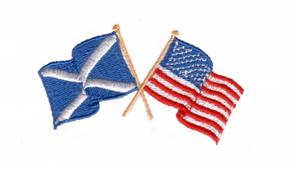 Crossed Scottish/American Flags