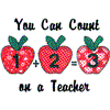 "You Can Count on a Teacher" Applique