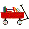 Red Wagon with Books