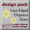 Lace Edged Organza Stars Design Pack