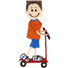 Boy on Scooter