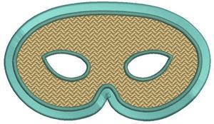 Mardi Gras Mask - patterned fill with fringed edge