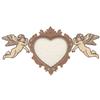 Heart applique with cherubs on side