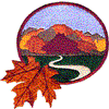 Forest and Leaf Oval Scene