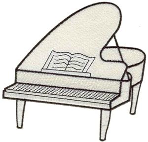 Piano white large
