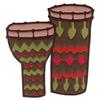 Bongo/Congo drums dbl. applique