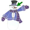 Snowman Head with Top Hat