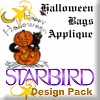 Halloween Bag Applique Design Pack