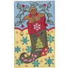 Gingerbread Man in Stocking Applique, large