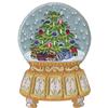 Christmas Tree Snow Globe, Ornate Base