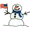 Patriotic Snowman