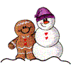 Ginger with Snowman