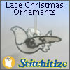 Lace Christmas Ornaments - Pack