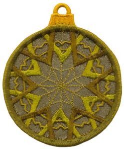 Applique Globe Ornament #4 (freestanding)