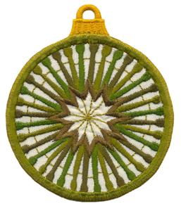 Applique Globe Ornament #10 (freestanding)
