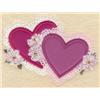 Large two heart appliques