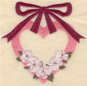 Small heart with hanging ribbon