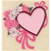 Large heart applique with flowers