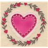 Small applique heart in circle of hearts