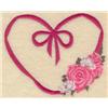 Small ribbon heart with flowers