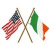 Crossed U.S. and Irish Flags