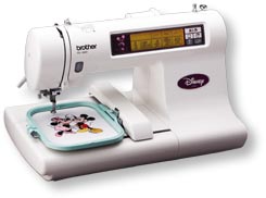 Brother® PE-180D sewing machine.