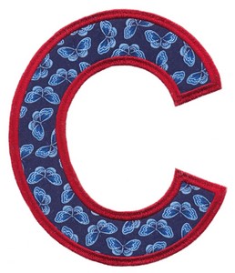 Applique Alphabet Letter C (Square Hoop)