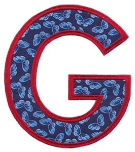 Applique Alphabet Letter G (Square Hoop)