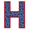 Applique Alphabet Letter H (Square Hoop)