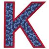 Applique Alphabet Letter K (Square Hoop)
