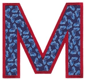 Applique Alphabet Letter M (Square Hoop)
