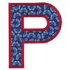 Applique Alphabet Letter P (Square Hoop)