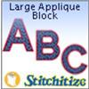 Large Applique Block Alphabet - Pack