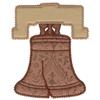 Liberty bell double applique small