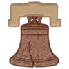 Liberty bell double applique large