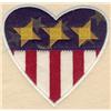Heart shaped stars and stripes appliques sm