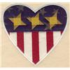 Heart shaped stars and stripes appliques lg