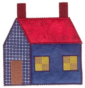 House with three appliques small