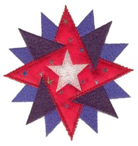 Star within star applique small