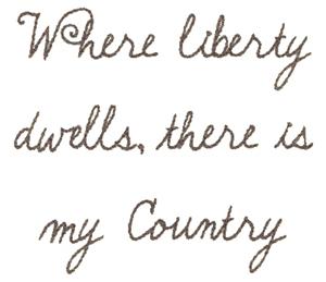 Where liberty dwells small