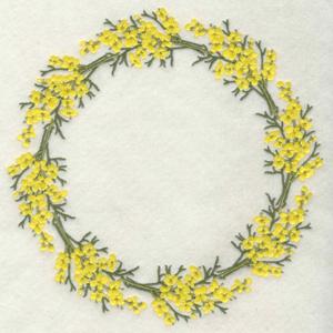 Yellow flowers circle