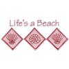 Life's A Beach with Lace Background/Applique
