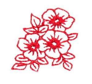 Mini Flowers (Redwork)