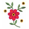 Teardrop Petalled Flower with Jewels